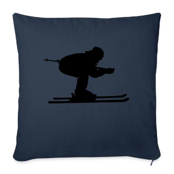 Skifahrer Aerodynamisch - Sofakissenbezug 45 x 45 cm - Navy - Vorne