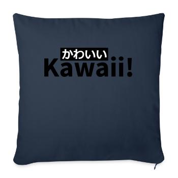Kawaii / ''Süß'' auf Japanisch - Sofakissenbezug 45 x 45 cm - Navy - Vorne