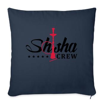 shisha crew - Sofa pillowcase 17,3'' x 17,3'' (45 x 45 cm) - navy - Front