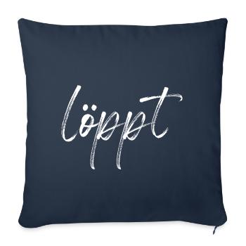 Löppt vintage Low German Northern Germany Moin - Sofa pillowcase 17,3'' x 17,3'' (45 x 45 cm) - navy - Front