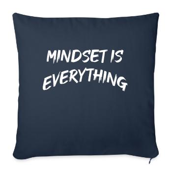 Mindset is everything - Sofa pillowcase 17,3'' x 17,3'' (45 x 45 cm) - navy - Front