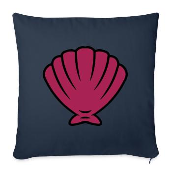 Colorful shell marine life shell ocean life - Sofa pillowcase 17,3'' x 17,3'' (45 x 45 cm) - navy - Front