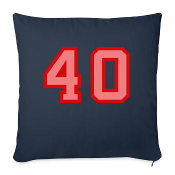 Cool Retro Retrostyle Jersey Number Back Number - Sofa pillowcase 17,3'' x 17,3'' (45 x 45 cm) - navy - Front