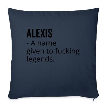 Alexis un nom donné à Fucking Legends - Housse de coussin décorative 45 x 45 cm - bleu marine - Devant