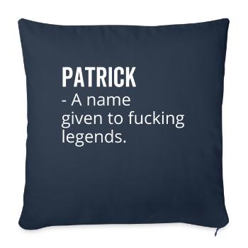 Patrick un nom donné à Fucking Legends - Housse de coussin décorative 45 x 45 cm - bleu marine - Devant