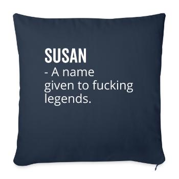 Susan un nom donné à Fucking Legends - Housse de coussin décorative 45 x 45 cm - bleu marine - Devant