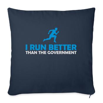 mieux fonctionner que le gouvernement - Housse de coussin décorative 45 x 45 cm - bleu marine - Devant