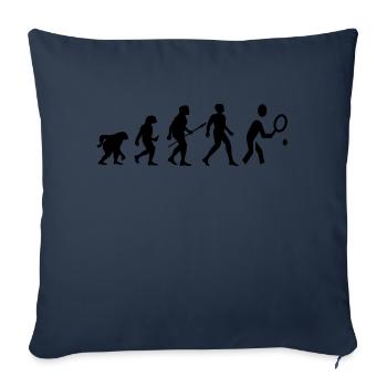 Cooles „Evolution Tennis Shirt“ Design - Sofakissenbezug 45 x 45 cm - Navy - Vorne