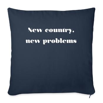 Emigration Problems Saying English - Sofa pillowcase 17,3'' x 17,3'' (45 x 45 cm) - navy - Front