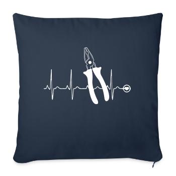 Artisan bricoleur Artisan Artisan Outil Construction - Housse de coussin décorative 45 x 45 cm - bleu marine - Devant