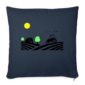Tractor Farm - Sofa pillowcase 17,3'' x 17,3'' (45 x 45 cm) - navy - Front