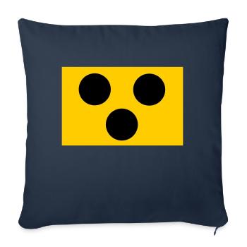 Aveugle - Housse de coussin décorative 45 x 45 cm - bleu marine - Devant