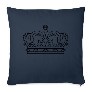 DE - Krone - Sofakissenbezug 45 x 45 cm - Navy - Vorne