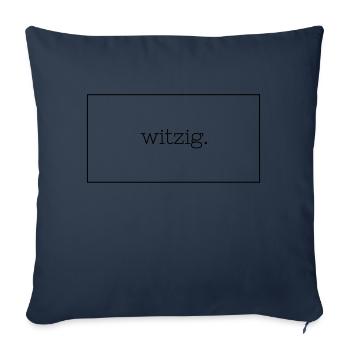 Witzig. - Sofakissenbezug 45 x 45 cm - Navy - Vorne