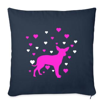 Chihuahua - Sofakissenbezug 45 x 45 cm - Navy - Vorne