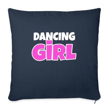 danseuse fille tanzsport garde party dico - Housse de coussin décorative 45 x 45 cm - bleu marine - Devant