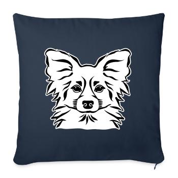 Papillon - Housse de coussin décorative 45 x 45 cm - bleu marine - Devant