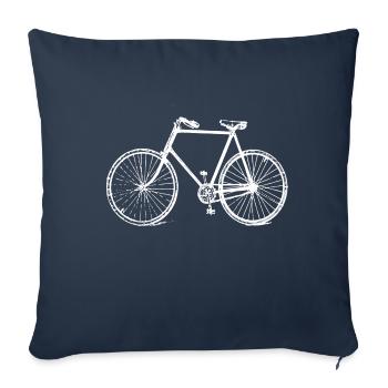 Bicycle Bike Men's Bicycle MTB Rider - Sofa pillowcase 17,3'' x 17,3'' (45 x 45 cm) - navy - Front
