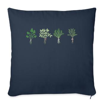 Parsley, sage, rosemary and thyme - Sofa pillowcase 17,3'' x 17,3'' (45 x 45 cm) - navy - Front