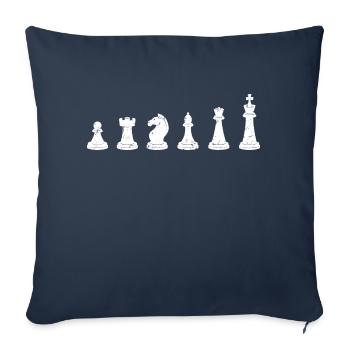 Chess Pieces Chess Player Chess - Sofa pillowcase 17,3'' x 17,3'' (45 x 45 cm) - navy - Front