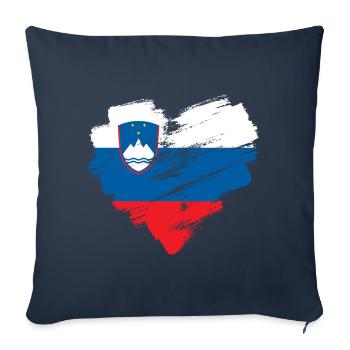 Slovenia - Sofa pillowcase 17,3'' x 17,3'' (45 x 45 cm) - navy - Front