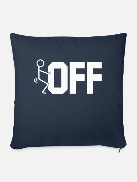 fuck off - Sofakissenbezug 45 x 45 cm - Navy