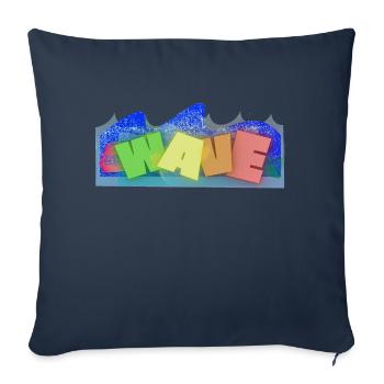 wave graffiti - Sofakissenbezug 45 x 45 cm - Navy - Vorne