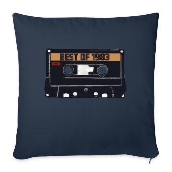 Best of 1983 - 40 Birthday Retro Gift Idea - Housse de coussin décorative 45 x 45 cm - bleu marine - Devant