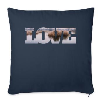 La nature dans un amour Vues magnifiques - Housse de coussin décorative 45 x 45 cm - bleu marine - Devant