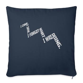 I came saw forget - Sofa pillowcase 17,3'' x 17,3'' (45 x 45 cm) - navy - Front