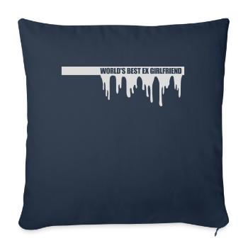 La meilleure ex petite amie du monde - Housse de coussin décorative 45 x 45 cm - bleu marine - Devant
