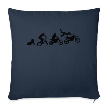 Évolution de la moto hors route - Housse de coussin décorative 45 x 45 cm - bleu marine - Devant