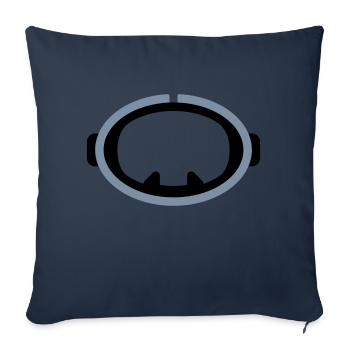 retro diving logo - Sofakissenbezug 45 x 45 cm - Navy - Vorne