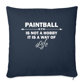 Paintball Airsoft - Sofakissenbezug 45 x 45 cm - Navy - Vorne