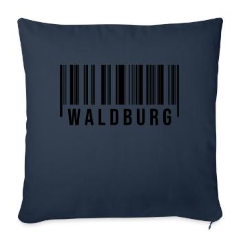 Schwabe Strichcode Waldburg - Sofakissenbezug 45 x 45 cm - Navy - Vorne