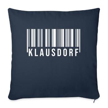 Klausdorf Strichcode - Sofakissenbezug 45 x 45 cm - Navy - Vorne