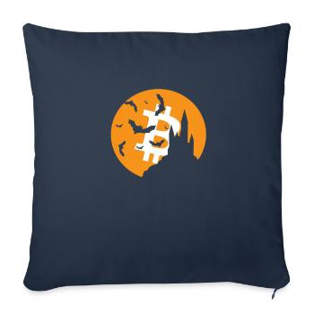 Bitcoin Halloween - Sofa pillowcase 17,3'' x 17,3'' (45 x 45 cm) - navy - Front