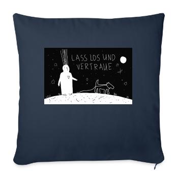 Lass los und vertraue. - Sofakissenbezug 45 x 45 cm - Navy - Vorne