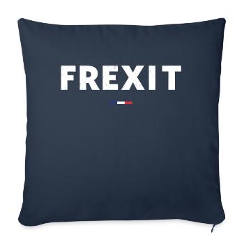 Frexit - Housse de coussin décorative 45 x 45 cm - bleu marine - Devant
