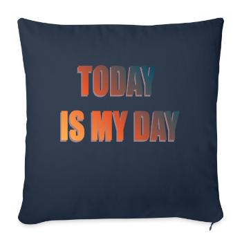 HEUTE IST MEIN TAG - Sofakissenbezug 45 x 45 cm - Navy - Vorne