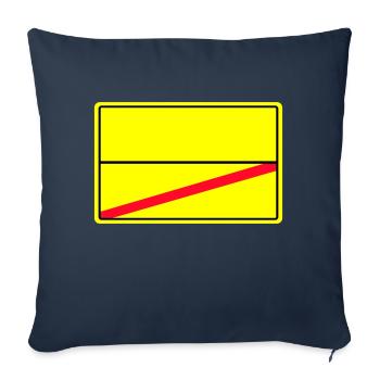 place-name sign - Sofa pillowcase 17,3'' x 17,3'' (45 x 45 cm) - navy - Front