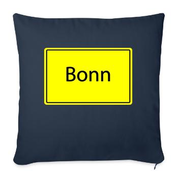 Place sign Bonn - Sofa pillowcase 17,3'' x 17,3'' (45 x 45 cm) - navy - Front
