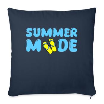 Mode été - Housse de coussin décorative 45 x 45 cm - bleu marine - Devant