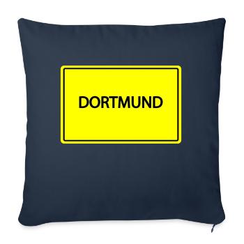 Town sign Dortmund - Sofa pillowcase 17,3'' x 17,3'' (45 x 45 cm) - navy - Front