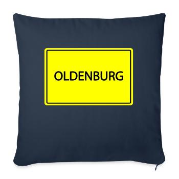 Town sign Oldenburg - Sofa pillowcase 17,3'' x 17,3'' (45 x 45 cm) - navy - Front