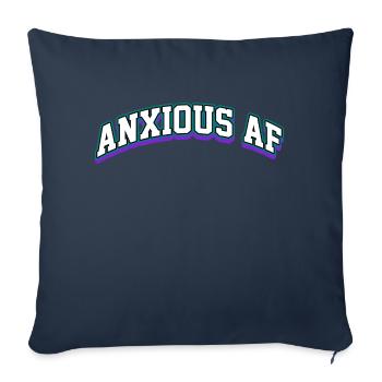 anxious af Design for a podcast lover - Sofa pillowcase 17,3'' x 17,3'' (45 x 45 cm) - navy - Front