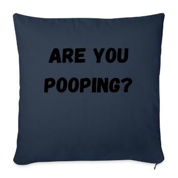 arr tu fais caca - Housse de coussin décorative 45 x 45 cm - bleu marine - Devant