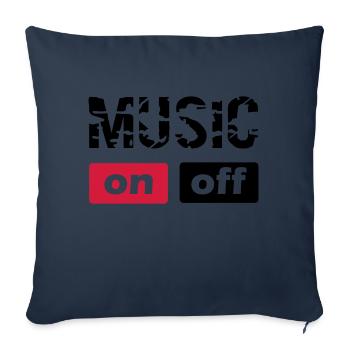 musique - Housse de coussin décorative 45 x 45 cm - bleu marine - Devant