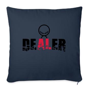 revendeur - Housse de coussin décorative 45 x 45 cm - bleu marine - Devant