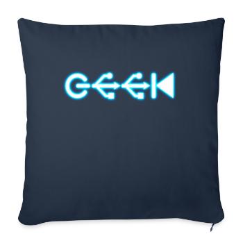 Geek - Housse de coussin décorative 45 x 45 cm - bleu marine - Devant